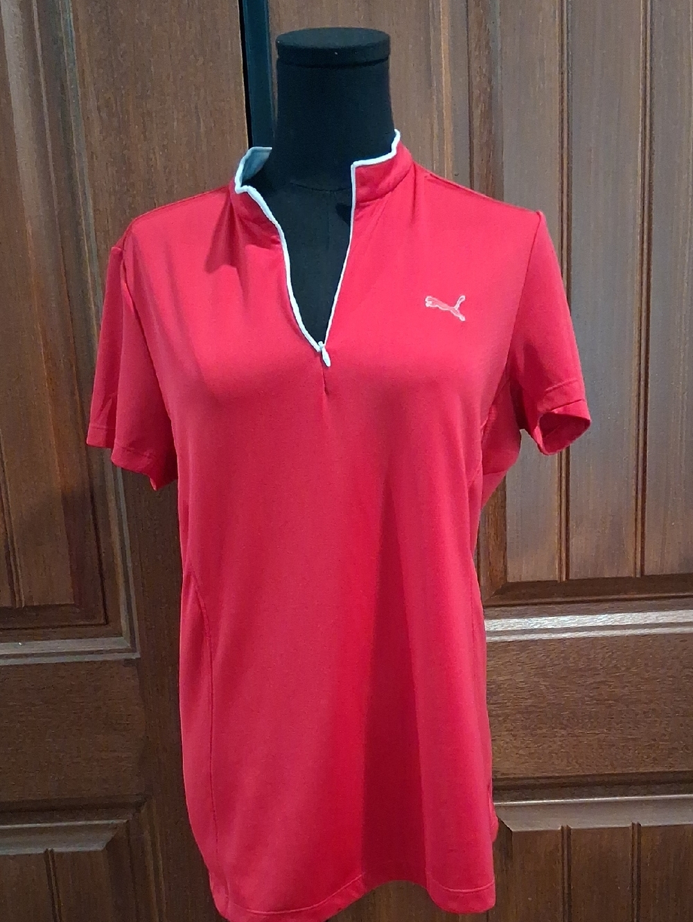 Puma Size L Dark Pink Sports Polo